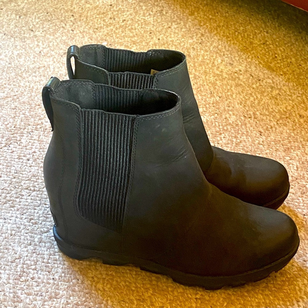 Sorel boots - Joan of Arctic, black, leather, size 9.5
